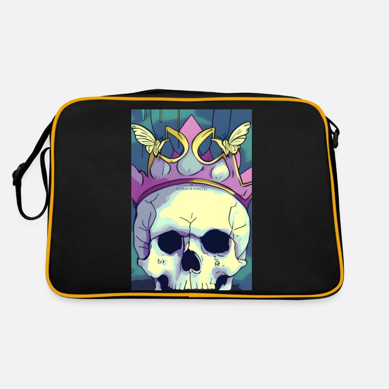 sidback unltd. - Verlorene Majestät - Retro Tasche - Schwarz/Gold