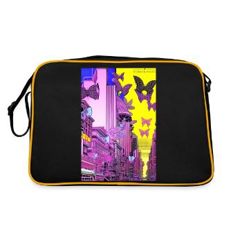 Sidback Unltd. - Métropole des papillons - Sac Retro - noir/or - Dos