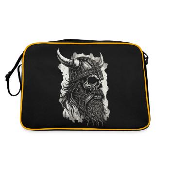 Wikinger Krieger Walhalla Nordischer Krieger - Retro Tasche - Schwarz/Gold - Hinten