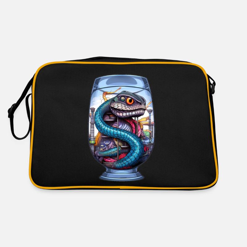 Basilisk Tattoo Drawing Retro Bag