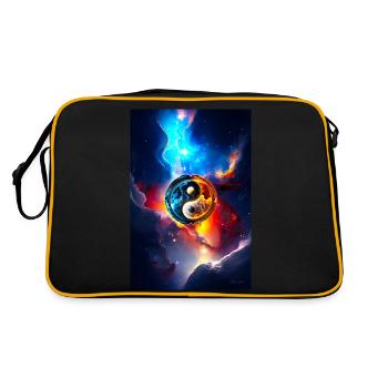 Yin Yang 2 - Retro Tasche - Schwarz/Gold - Hinten