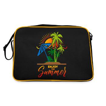 Enjoy the summer - Retro Bag - black/gold - Back