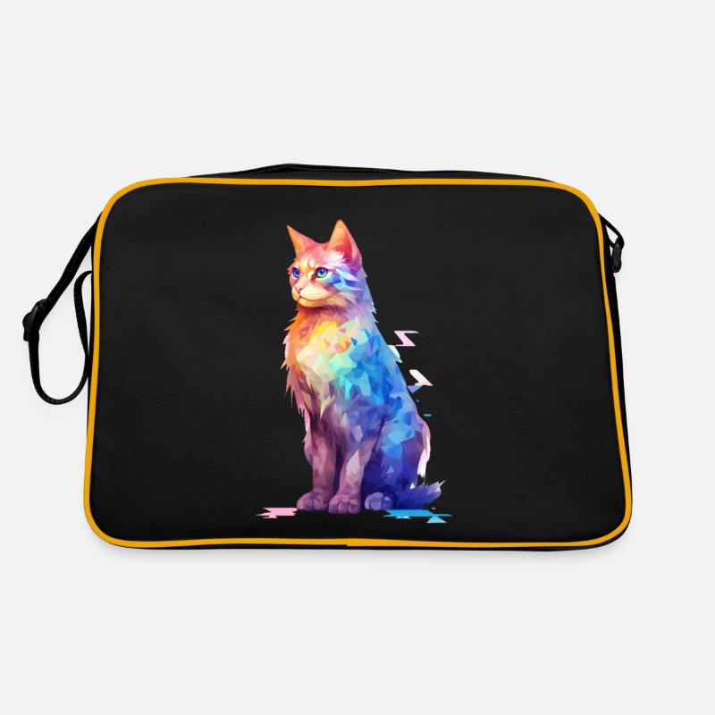 Hauts vibrants sur le thème des chats Sac Retro