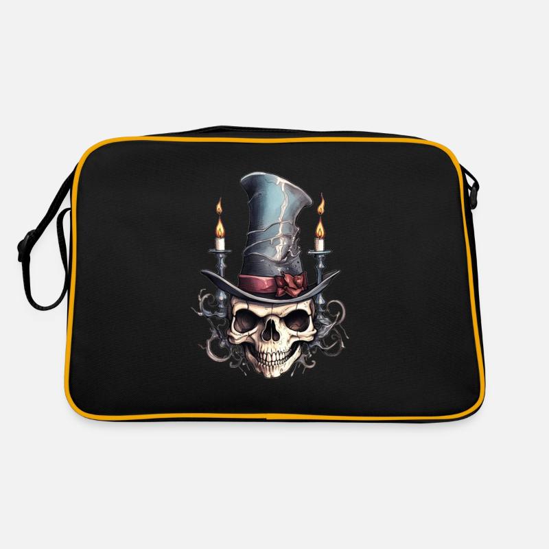 Dessin de cylindre de crâne Sac Retro