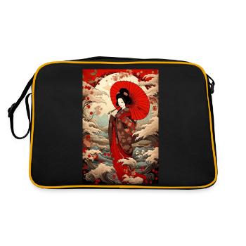 Cadeau de geisha japonaise - Sac Retro - noir/or - Dos