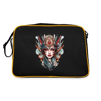Woman Neo Traditional Tattoo Drawing - Retro Bag - black/gold - Back