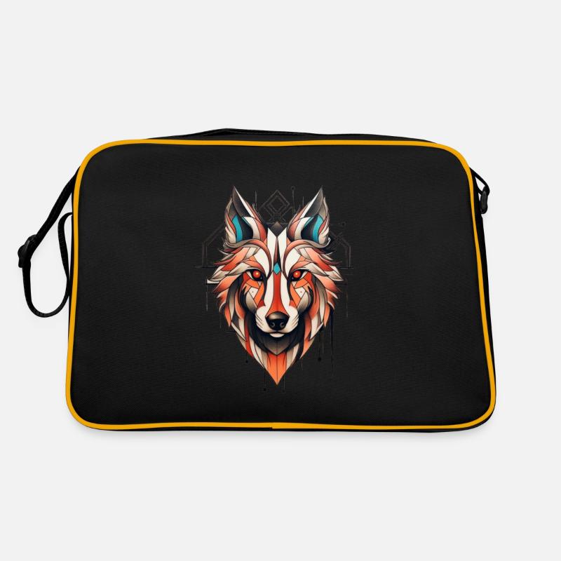 Wolf Neo Dessin de tatouage traditionnel Sac Retro
