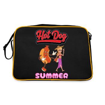Hot Dog Summer Girl - Retro Bag - black/gold - Back