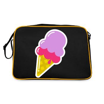 Sommer - Retro Tasche - Schwarz/Gold - Hinten