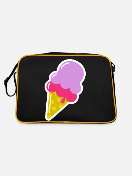 Sommer - Retro Tasche - Schwarz/Gold - Hinten