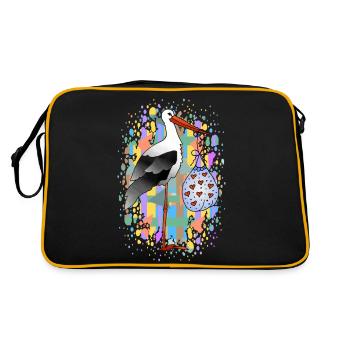 Cigogne - Sac Retro - noir/or - Dos