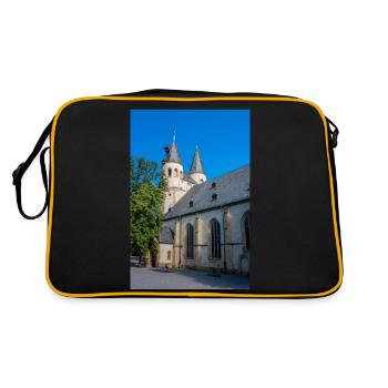 historical building secondary school Ratsgymnasium - Retro Bag - black/gold - Back