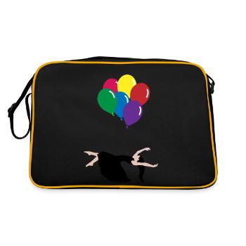 Luftballon - Retro Tasche - Schwarz/Gold - Hinten