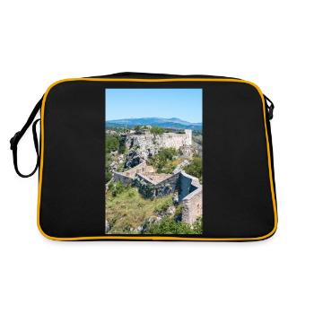 Knin Fortress (Kninska tvrđava) Croatia - Retro Bag - black/gold - Back