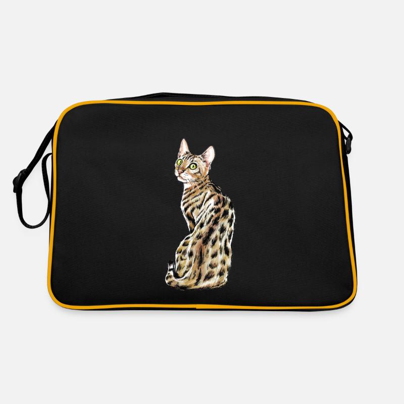 Bengal Katze Retro Tasche