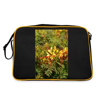 bird of paradise erythrostemon gilliesii - Retro Bag - black/gold - Back