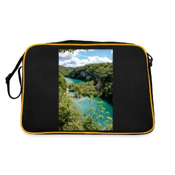 Plitvice Lakes National Park crystal clear water - Retro Bag - black/gold - Back