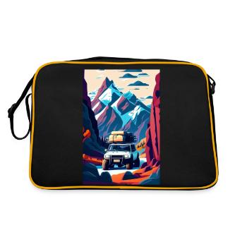 Offroad-Tal - Retro Tasche - Schwarz/Gold - Hinten