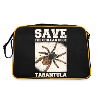 Tarantula Haustier Spinne Tarantulas Spinnen Tiere - Retro Tasche - Schwarz/Gold - Hinten