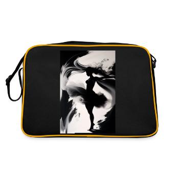 Tänzerin - Retro Tasche - Schwarz/Gold - Hinten
