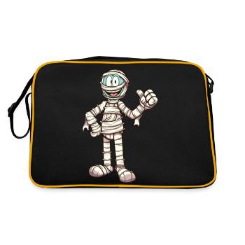 Cartoon Mummy - Retro Bag - black/gold - Back