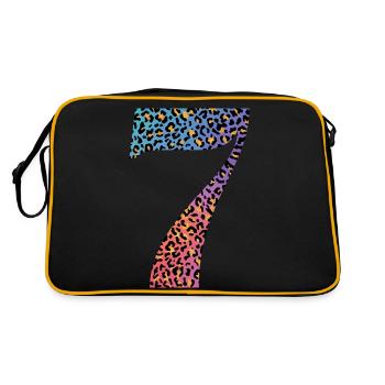 7e anniversaire léopard - Sac Retro - noir/or - Dos