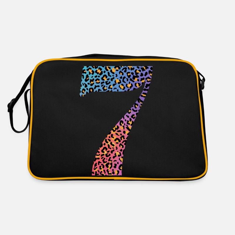 7. Geburtstag Leopard Retro Tasche