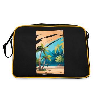 Tropical Background - Retro Bag - black/gold - Back