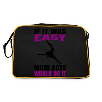 Ballet Dancer Gift Dance Ballerina Dance Class - Retro Bag - black/gold - Back