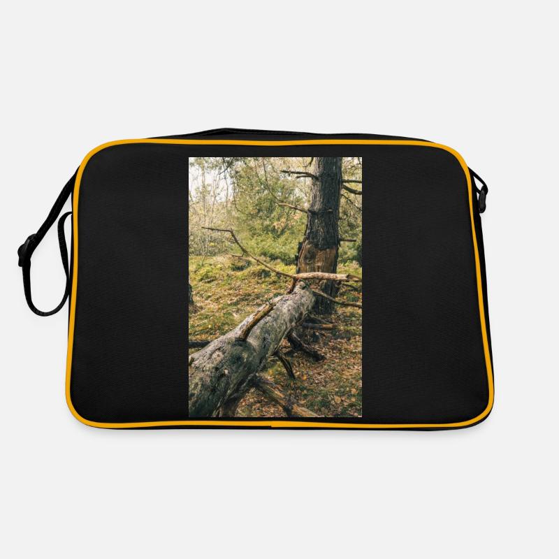 Forêt d’été - Sac Retro - noir/or