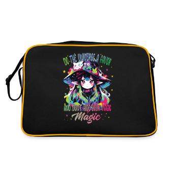 Verbessere deinen Halloween-Look mit unserer Anime-Hexe - Retro Tasche - Schwarz/Gold - Hinten