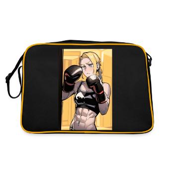 Boxer-Poster - Retro Tasche - Schwarz/Gold - Hinten