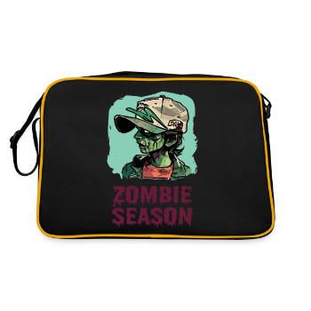 Zombie-Saison - Retro Tasche - Schwarz/Gold - Hinten