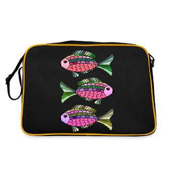Poissons - Sac Retro - noir/or - Dos