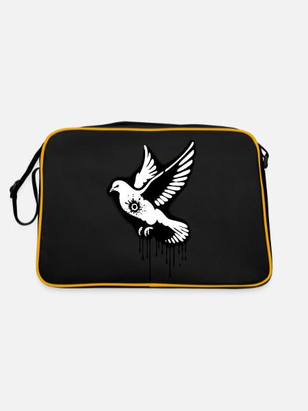 Dove of Peace | War Picture - Retro Bag - black/gold - Back