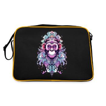 Mera Street Art Monkey Two - Retro Bag - black/gold - Back