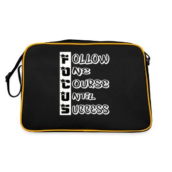 Qoutes de réussite - Sac Retro - noir/or - Dos