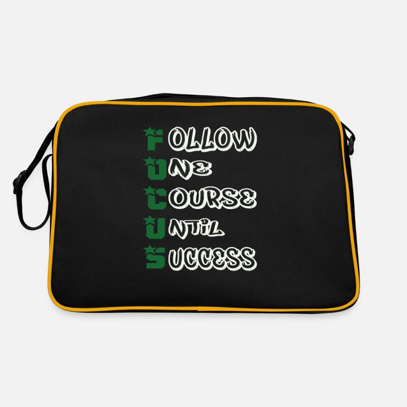 Fokus qoutes Retro Tasche