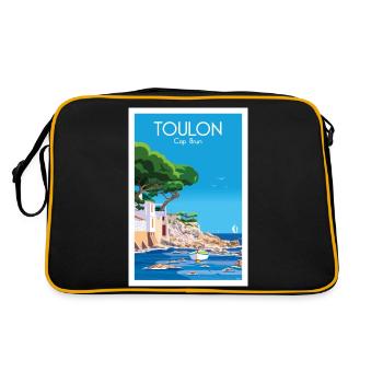 TOULON CAP BRUN - Sac Retro - noir/or - Dos