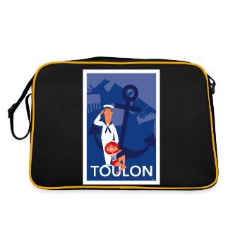 TOULON ANCRE - Sac Retro - noir/or - Dos