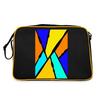 Abstract art - Retro Bag - black/gold - Back