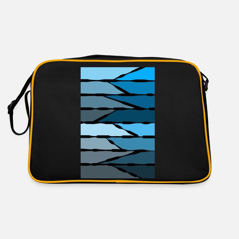 Bleu abstrait Sac Retro