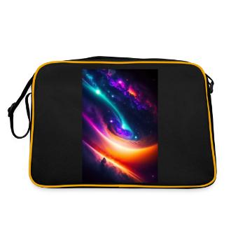 Abstract Galaxy - Retro Bag - black/gold - Back