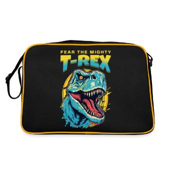 T-Rex dinosaure Dino Tyrannosaurus Rex Vintage - Sac Retro - noir/or - Dos