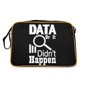 Daten oder es ist nicht passiert - Retro Tasche - Schwarz/Gold - Hinten