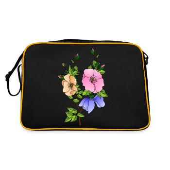 Flowers - Retro Bag - black/gold - Back