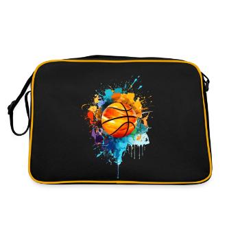 Colorful Basketball Paint Splash Splash Splash of Color - Retro Bag - black/gold - Back