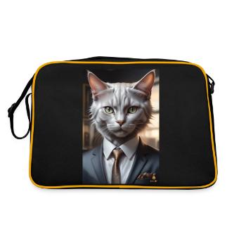 ARBEITSTIERE - Businesskatze - Retro Tasche - Schwarz/Gold - Hinten