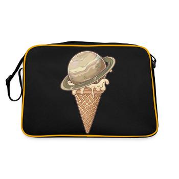 Ice planet Saturn - Retro Bag - black/gold - Back