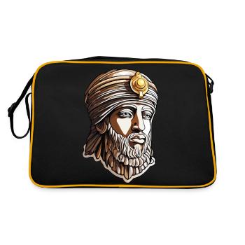 Egypt / Pharaoh / Mummies / Hieroglyphics / Sphinx - Retro Bag - black/gold - Back